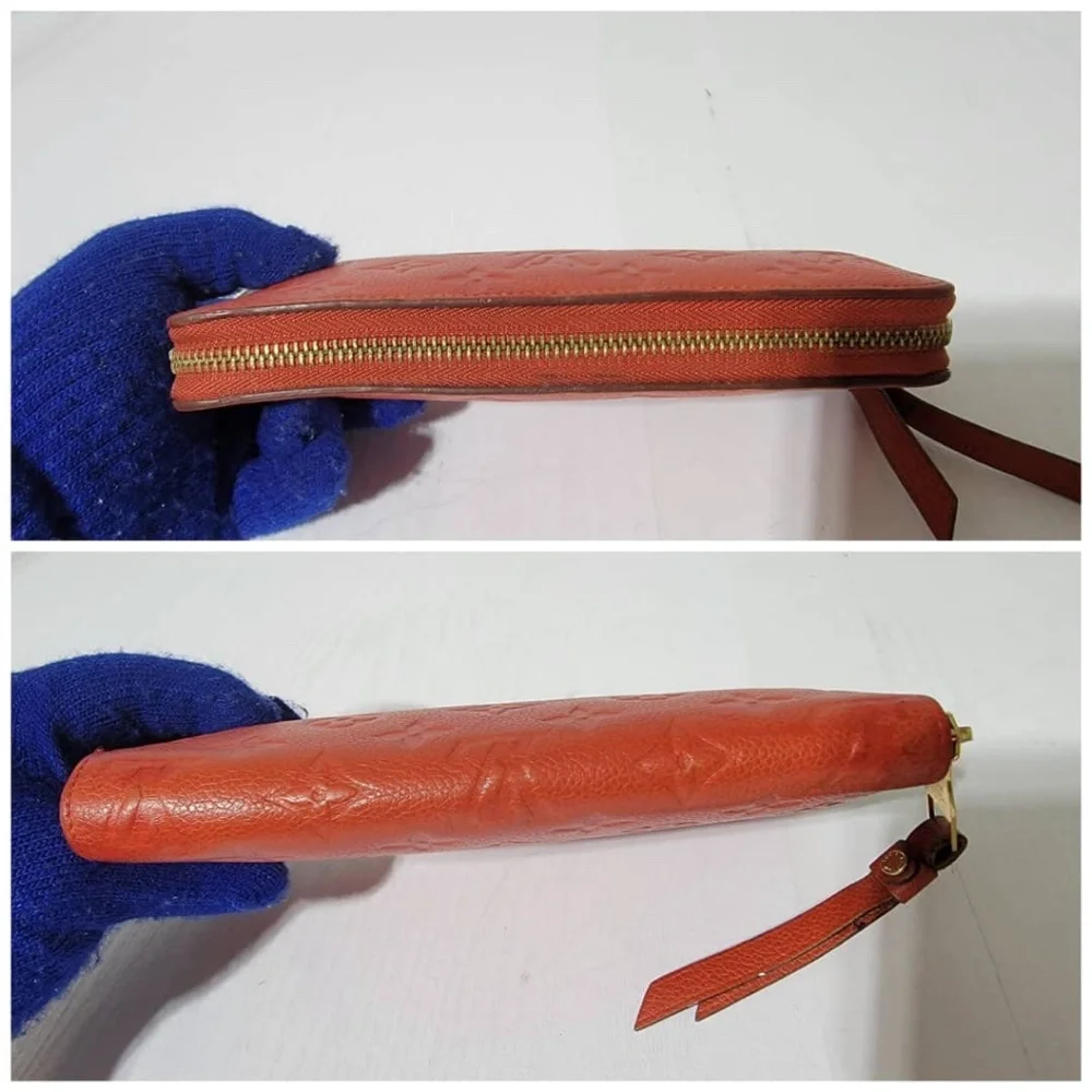 Authentic Louis Vuitton Monogram Empreinte Zippy Wallet Red - Picture 13 of 15